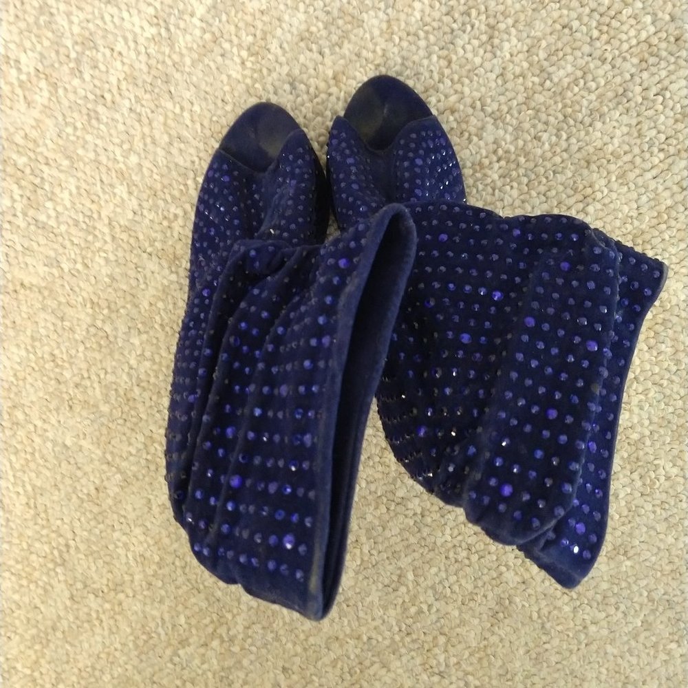 Open-Toe Rhinestone Ankle Booties - Picture 4 of 7